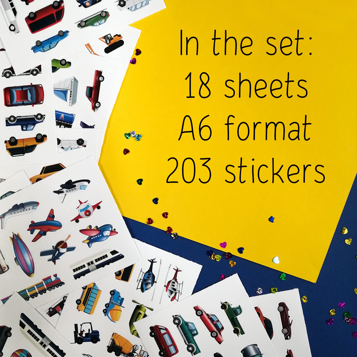 BulbaCraft Truck Stickers - Construction Vehicle Decals for Kids - Waterproof & Durable Train, Airplane, Tractor, Boat, Fire Truck and Race Car Stickers - Perfect for Laptops, Water Bottles, Helmets & Car Windows