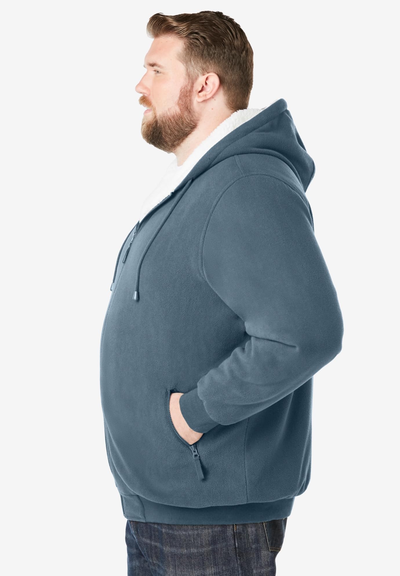 KingSize Men's Big & Tall Explorer Plush Fleece Hoodie - Soft & Warm Winter Pullover for Outdoor Activities, Camping & Casual Wear