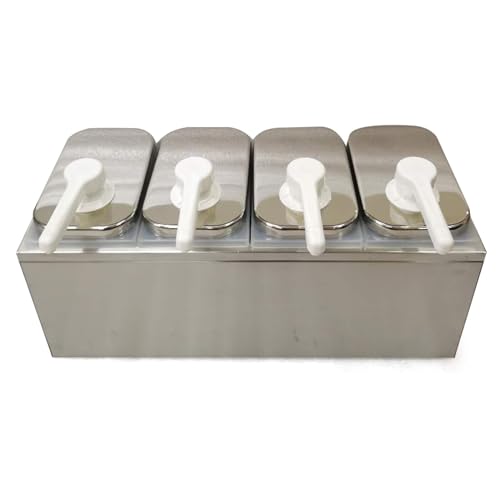 Stainless Steel 8L Self Service Sauce Dispenser Pump for Salad, Jam, Dressing, Hot Fudge, Nacho Cheese - Commercial Condiment Warmer for Restaurants, Cafes & Buffets