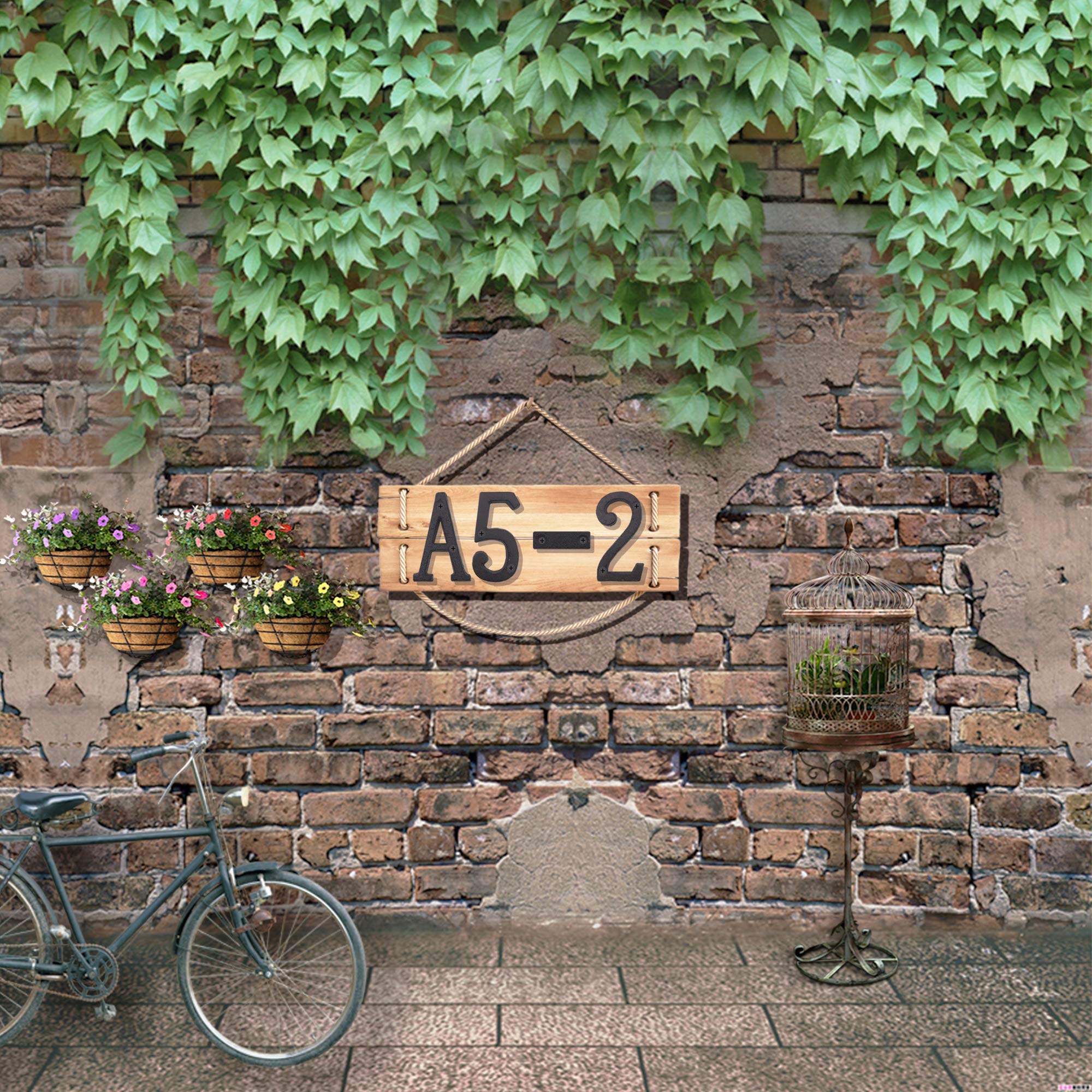 3 Inch Black Wrought Iron House Number Letter B with Matching Screws - Durable Outdoor Address Plaque for Mailbox, Front Door & Garden Decor