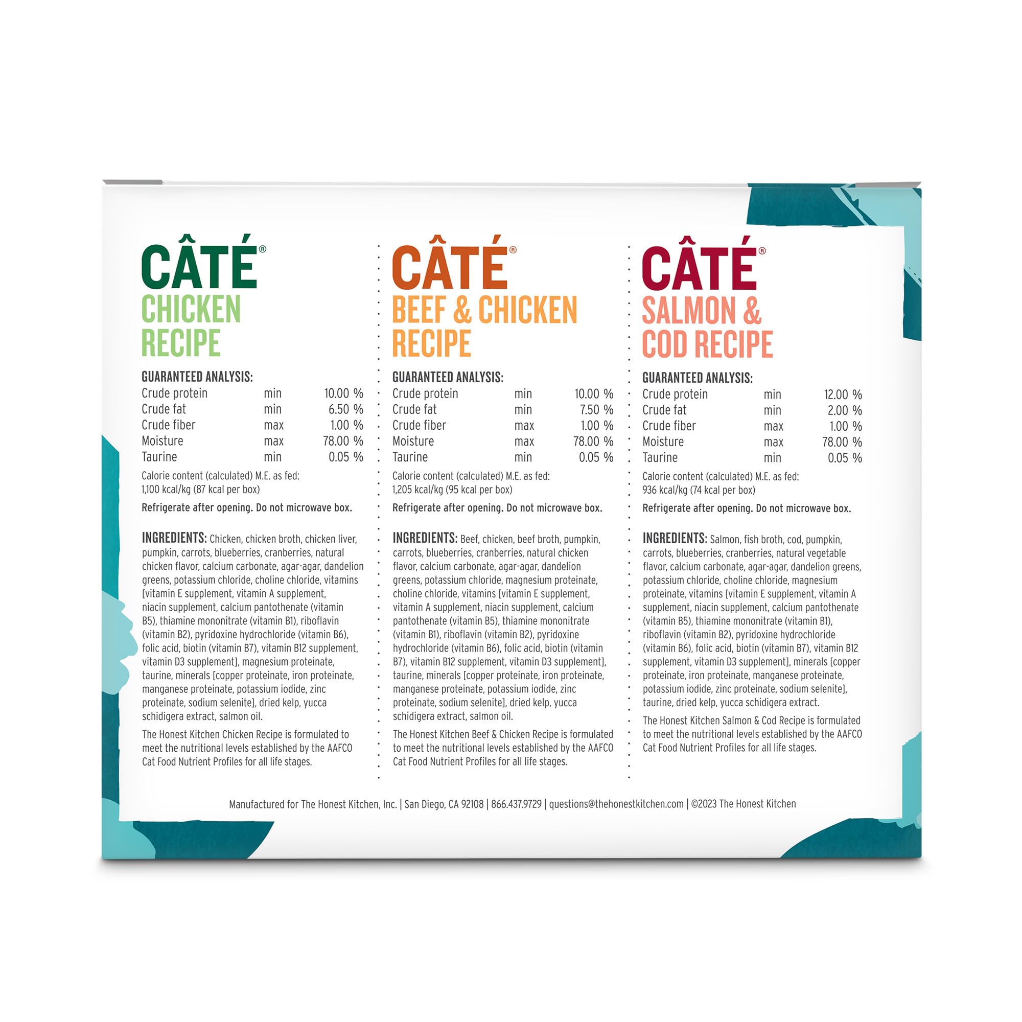 The Honest Kitchen Grain Free Wet Cat Food Pâté Variety Pack - 8 Pack of 2.8 oz Cans | Natural, Human-Grade Ingredients | Perfect for Picky Eaters & Sensitive Stomachs | Indoor & Outdoor Cats