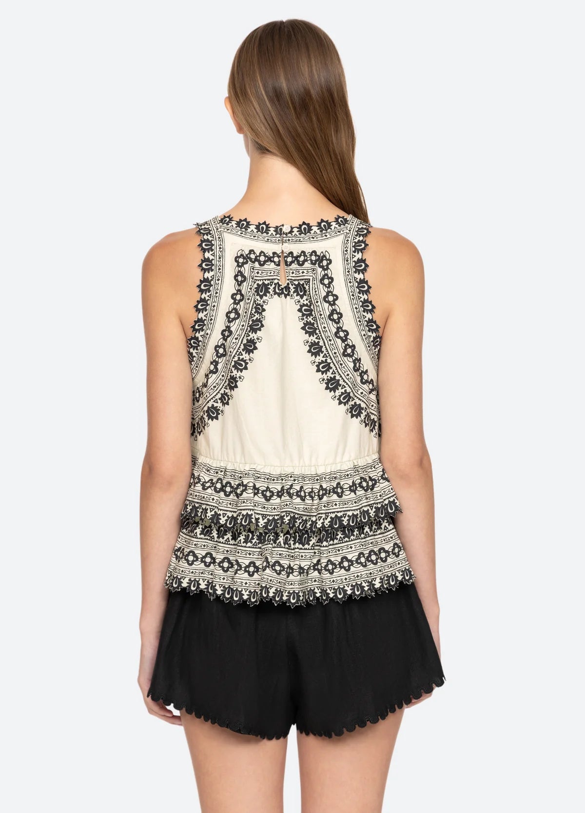 Amina Tank Top for Women - Soft Cream Cotton Casual Shirt - Perfect for Summer, Beach, and Everyday Wear