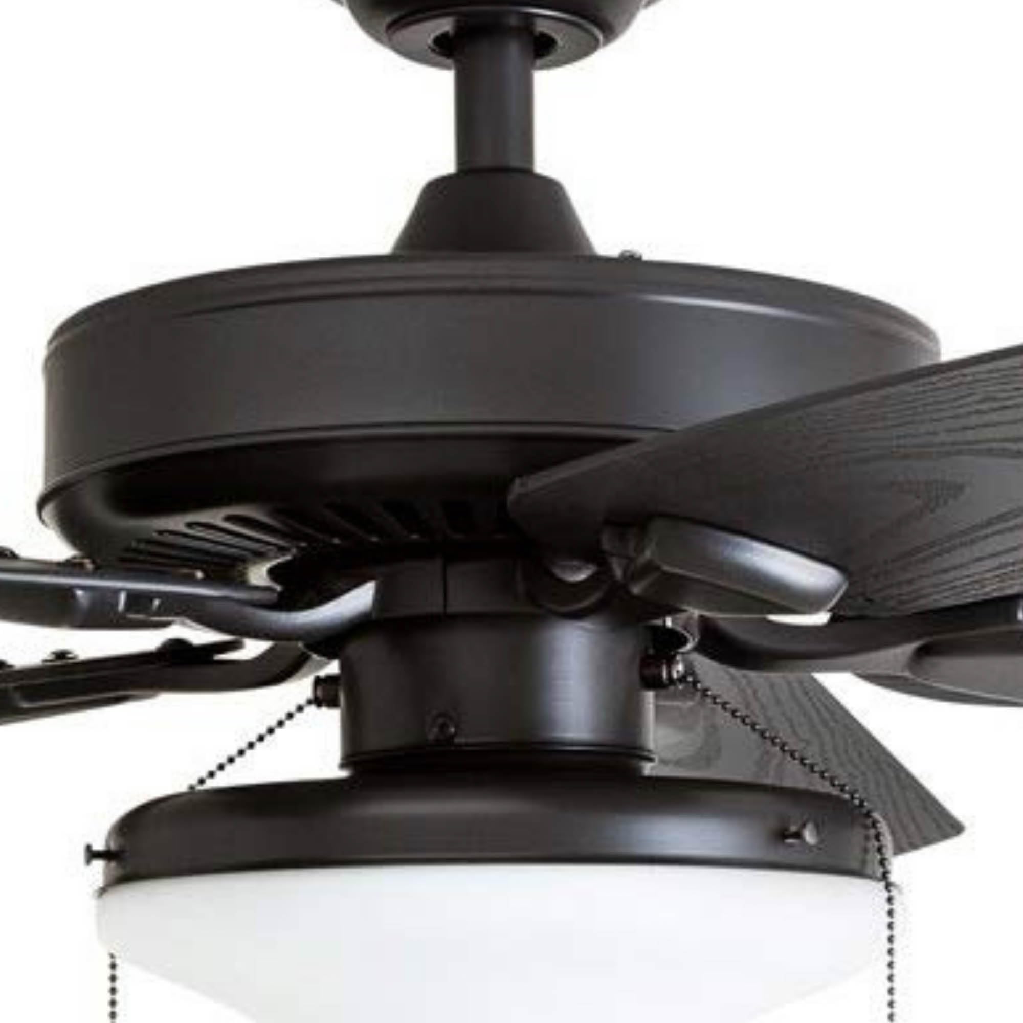 Honeywell Belmar 52 Inch Indoor/Outdoor Ceiling Fan with LED Light - 5 Blade Tri-Mount Design, Pull Chain Control, ETL Damp Rated, Bronze (50512-01) - Perfect for Living Rooms, Bedrooms, Patios and Covered Outdoor Spaces