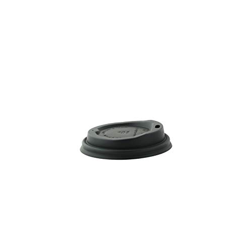 Eco-Friendly Compostable Black Coffee Lids for 8oz Paper Cups - 3.15 Inch Diameter - 1000 Pack - Perfect for Coffee Shops, Takeout, Parties & Office Use