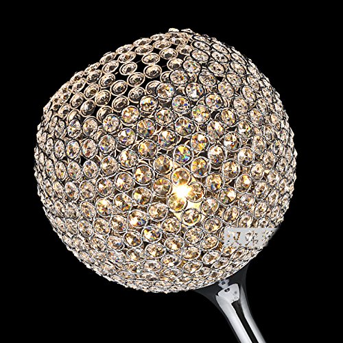 Modern Silver Crystal Floor Lamp - Elegant Living Room, Bedroom & Study Lighting - Luxury European Design for Home Decor & Ambiance