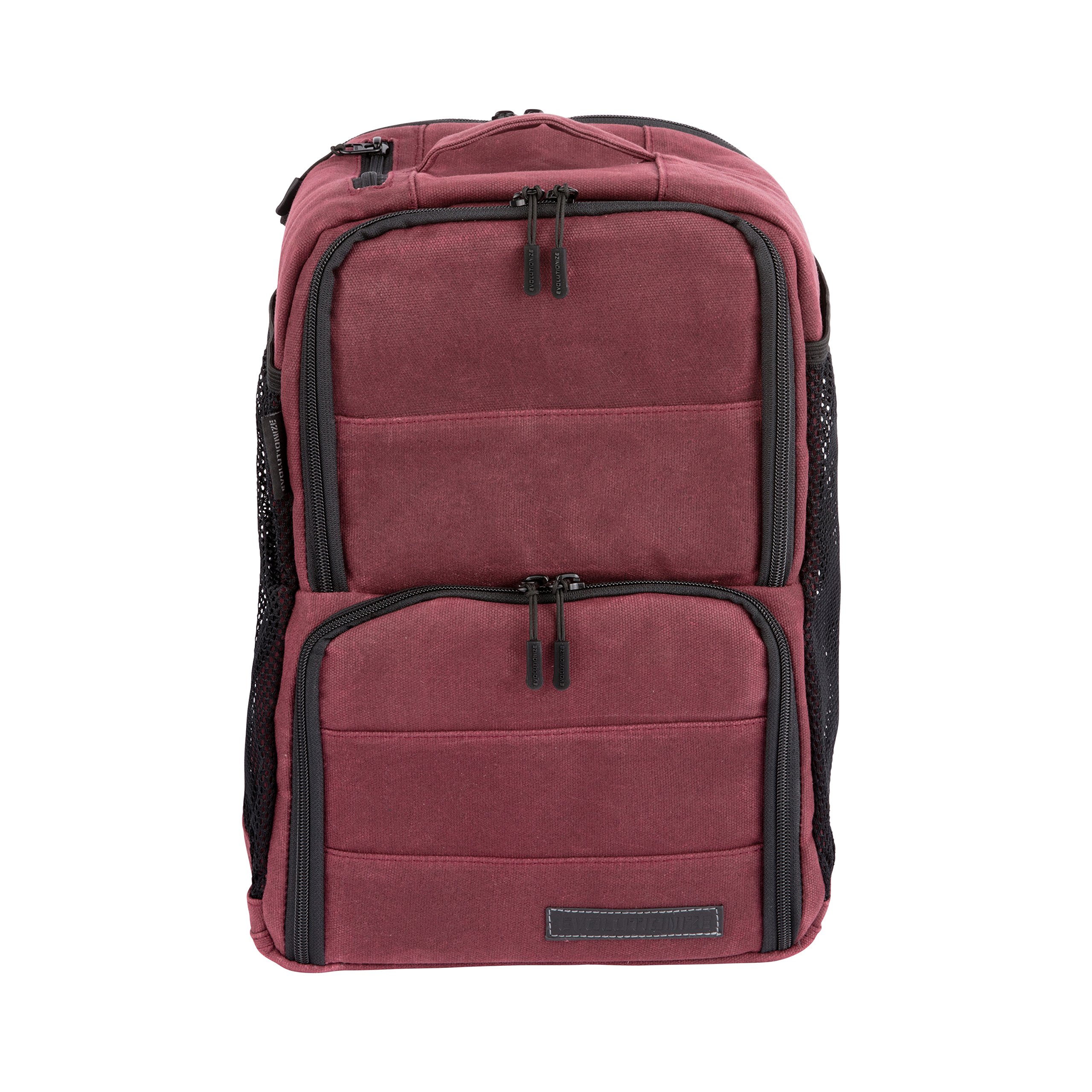 Portion Control Meal Prep Bag with Insulated Cooler & Ice Pack - 3 or 6 Meal Insulated Lunch Box System (Black Backpack or Maroon Waxed Canvas) - Perfect for Office, Gym, Camping & Outdoor Activities