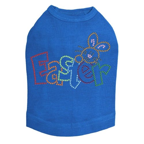 Sparkling Rhinestone Easter Bunny Dog Tank Top - Cute & Stylish Pet Apparel for Easter Celebrations & Spring Outings