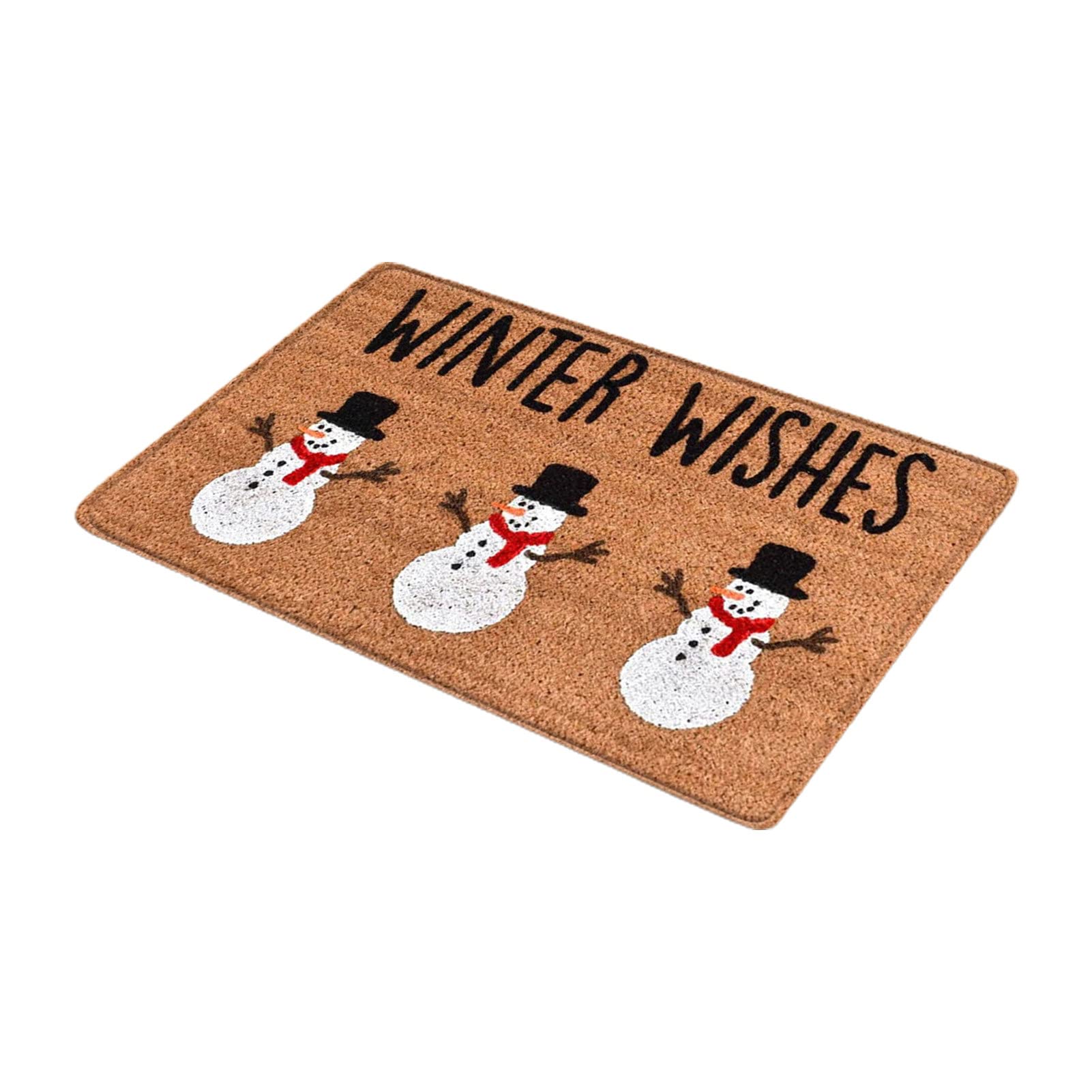Premium Water-Absorbent Doormat with Letter Print - Non-Slip Entryway Rug for Bedroom, Living Room & Christmas Decor - Washable Floor Mat for Home, Office & Holiday Welcome