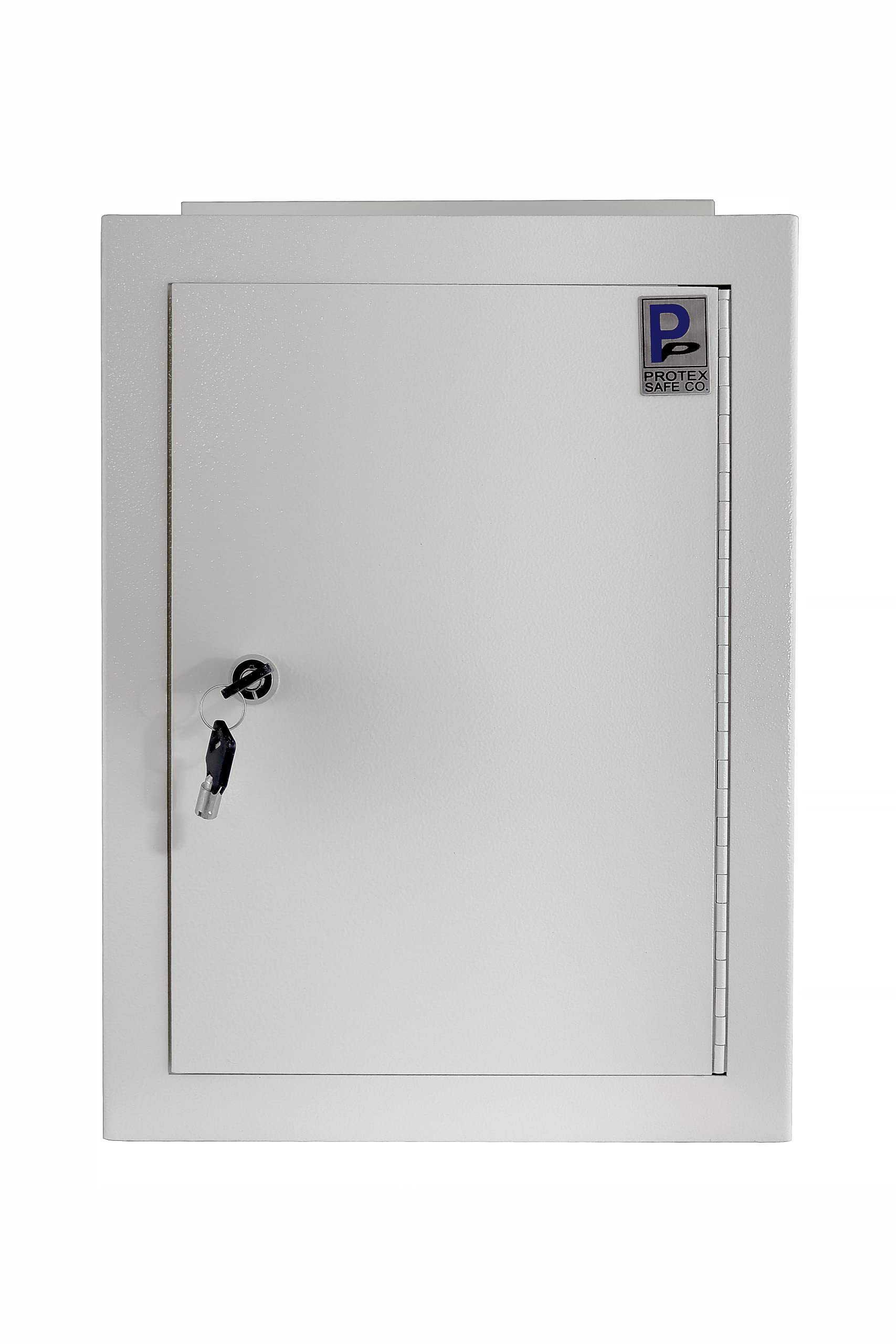 Protex MDL-170 Secure Wall/Door Drop Box for Keys, Car Remotes, Cash & Mail - Heavy Duty Double Steel Door with Metal Baffle & Adjustable Chute - Perfect for Home, Office & Commercial Security Use