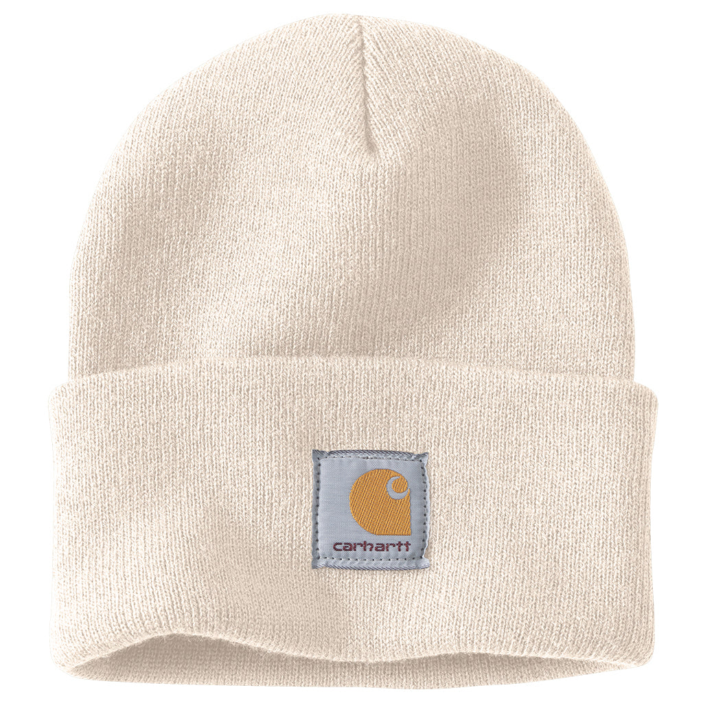 Carhartt Watch Beanie Hat for Men & Women - Warm Winter Knit Cap with Built-in Watch - Perfect for Outdoor Activities, Skiing, and Winter Sports