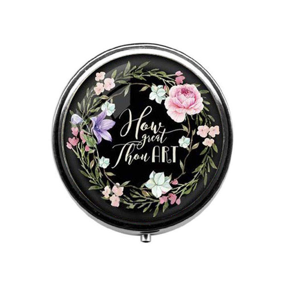 Bible Verses Pill Box - Christian Scripture Quote Jewelry & Inspirational Candy Box - Perfect for Daily Medication, Gift Giving & Faith Encouragement