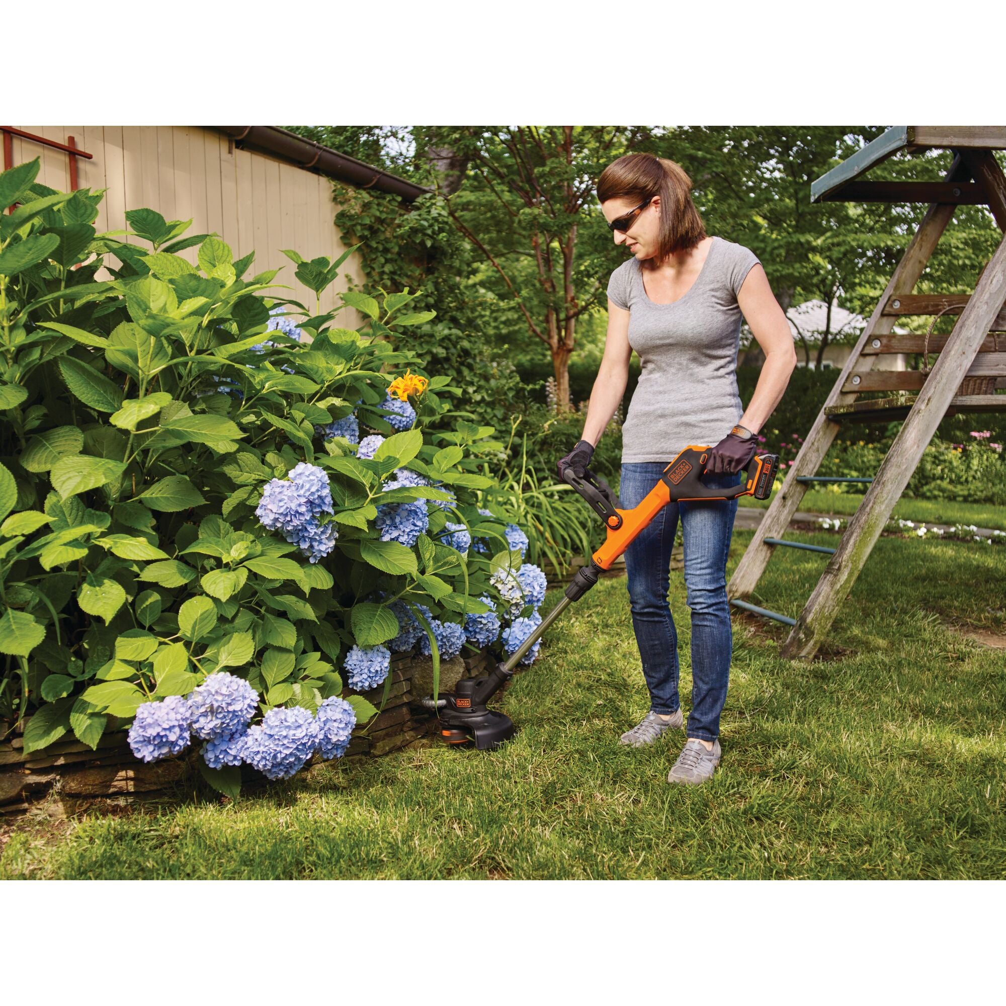20V MAX Lithium EASYFEED String Trimmer & Edger with 1 Lithium Ion Battery - Lightweight Cordless Grass Trimmer for Lawn Care, Yard Maintenance & Landscaping