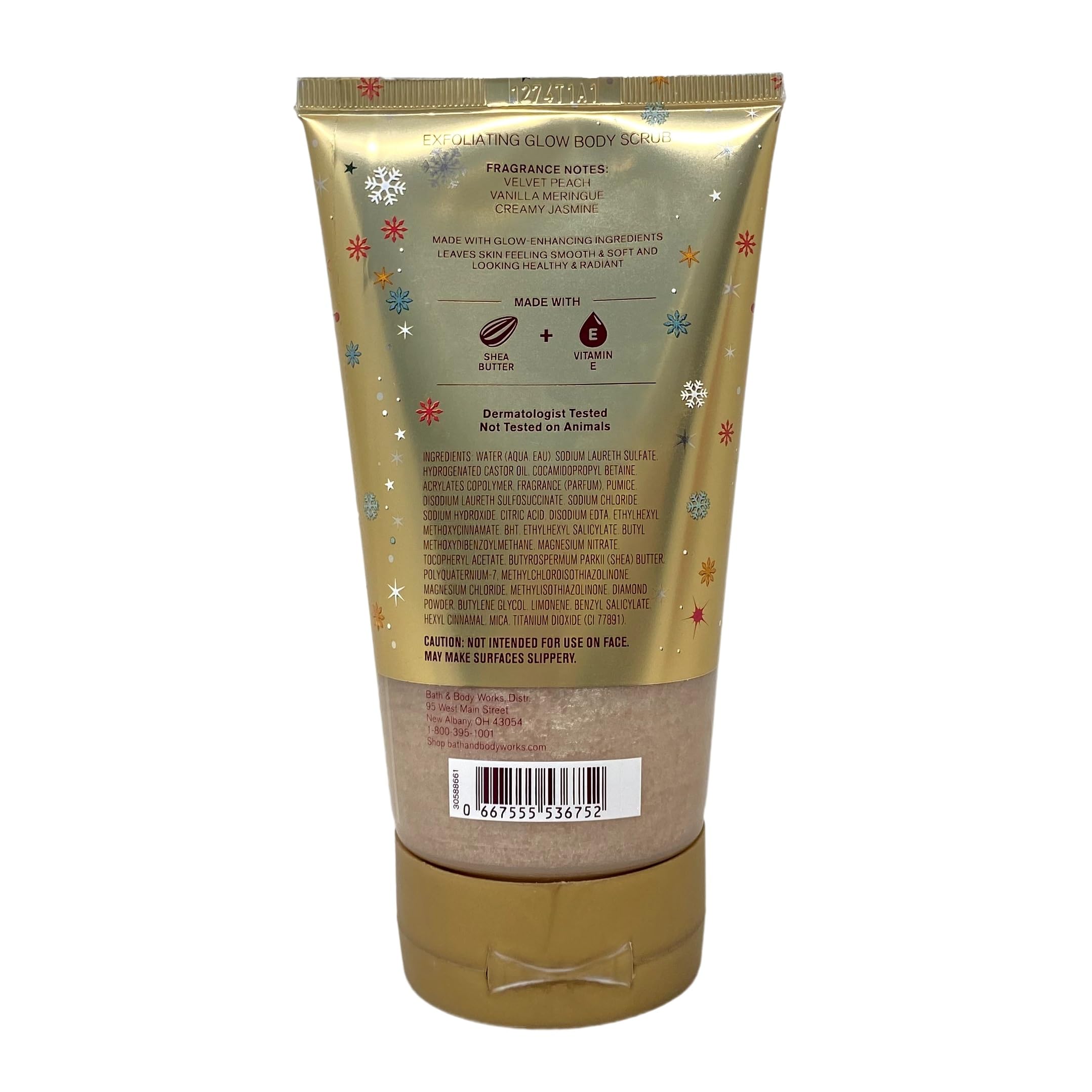 Bath & Body Works HOPE Winter Peach Marshmallow Body Scrub & Wild Jasmine Bar Soap Set - Exfoliating & Moisturizing for Soft Skin - Perfect for Winter Skincare Routine & Spa Day at Home