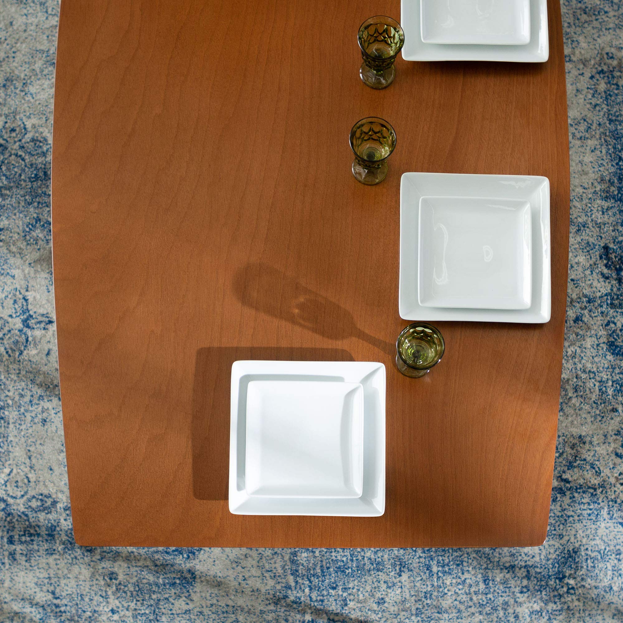 Walker Edison 6-Person Mid-Century Modern Dining Table Set with Hairpin Legs - 60 Inch Rectangular Wood Kitchen Table & Chairs in Brown | Perfect for Small Spaces, Open Concept Homes & Modern Farmhouse Decor