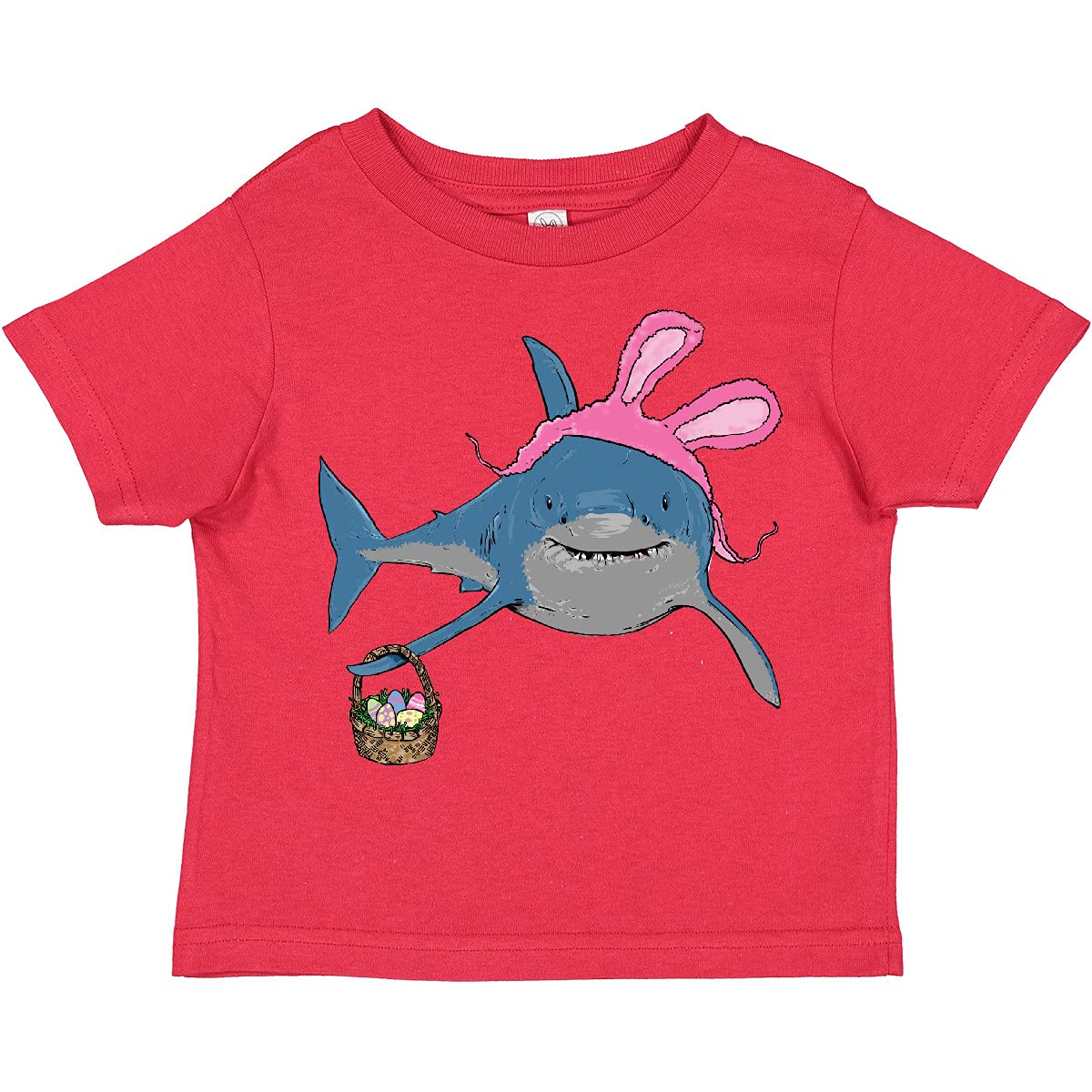Easter Bunny Shark Hunt Toddler T-Shirt - Cute Easter Graphic Tee for Boys & Girls - Perfect for Easter Egg Hunts & Spring Celebrations