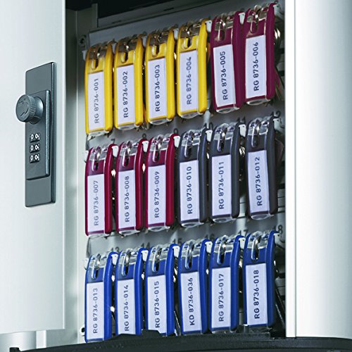 54-Key Wall Mount Key Cabinet with Combination Lock - Brushed Aluminum (11 x 11.75 x 4.625 Inches) - Secure Key Storage for Home, Office & Commercial Use