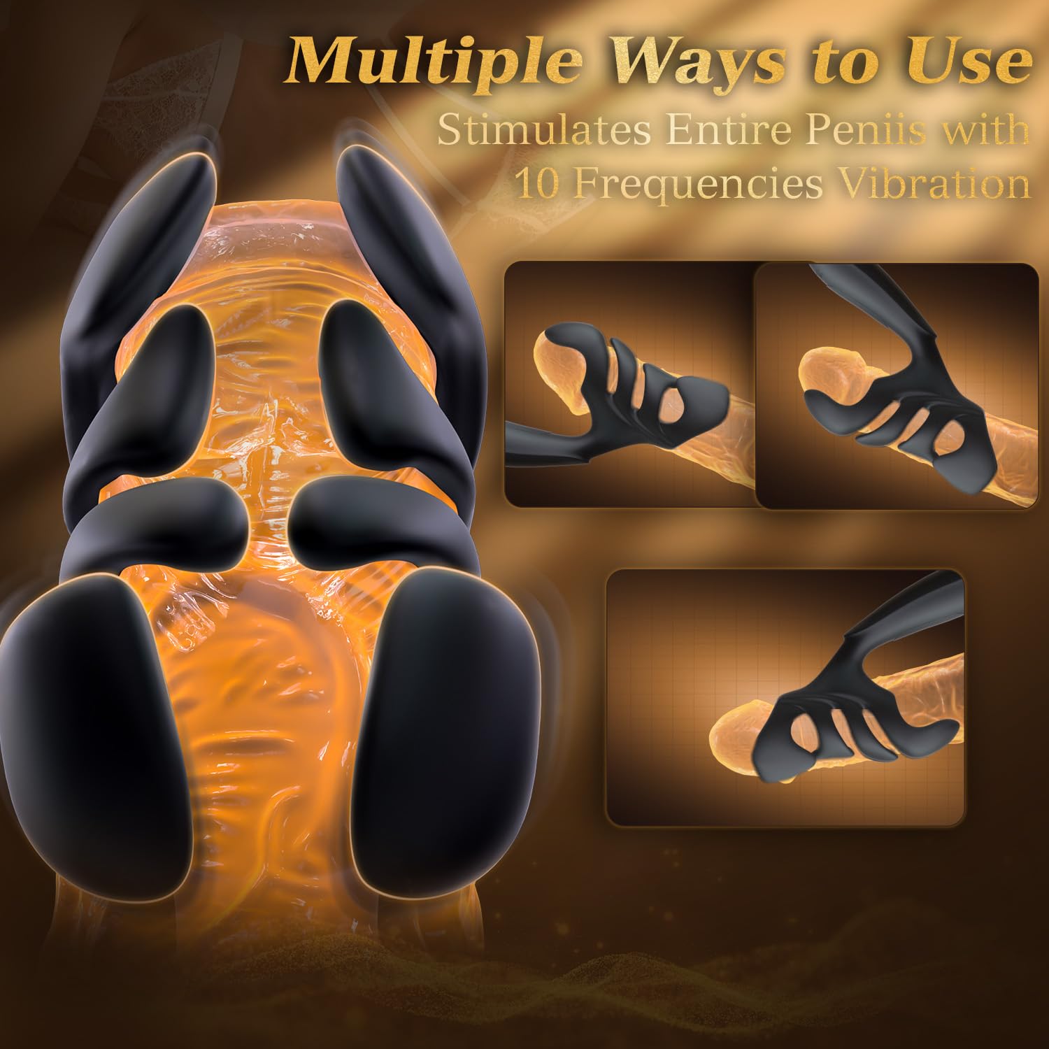 Premium Male Sex Toys - 10-Speed Vibrating Penis Trainer & Extender for Endurance & Pleasure | Handheld Male Masturbator for Solo Play & Couples Fun | Adult Toys for Men's Sexual Wellness & Performance Enhancement