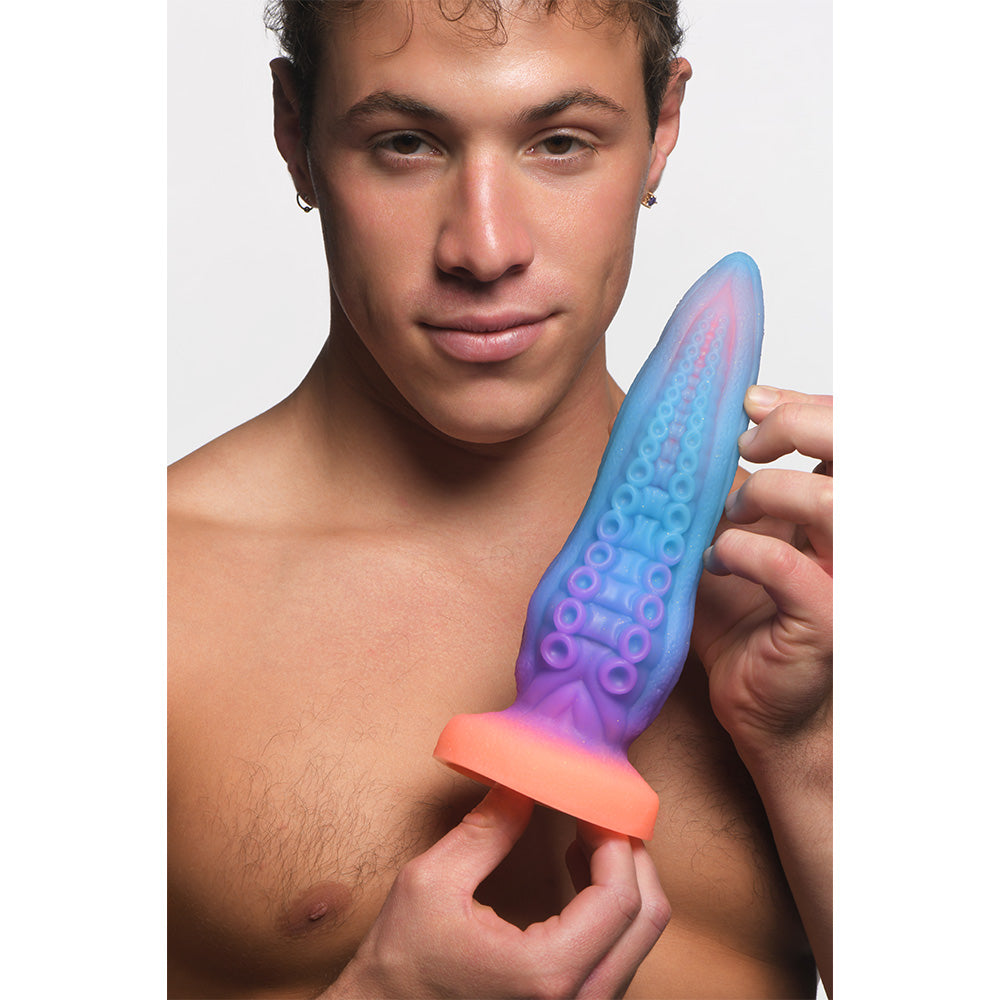Glow in the Dark Silicone Tentacle Dildo - Fantasy Adult Toy for Couples & Solo Play - Perfect for Roleplay & Sensory Exploration