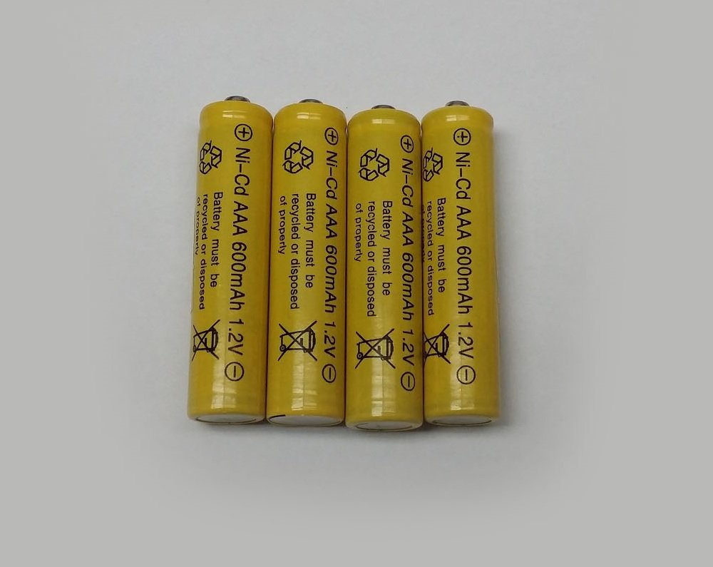 AAA Ni-Cd 600mAh Rechargeable Batteries (8-Pack) - Yellow Solar Batteries for Solar Powered Lights, Garden Decor & Outdoor Devices | Long-Lasting Eco-Friendly Power Solution
