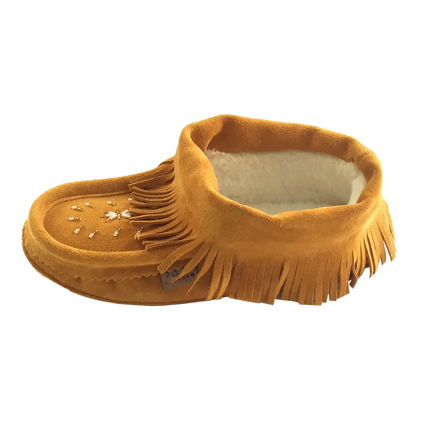 Women's Soft Sole Suede Beaded Moccasins with Fringe - Comfortable Bohemian Style Slip-On Shoes for Casual Wear, Home, and Outdoor Activities