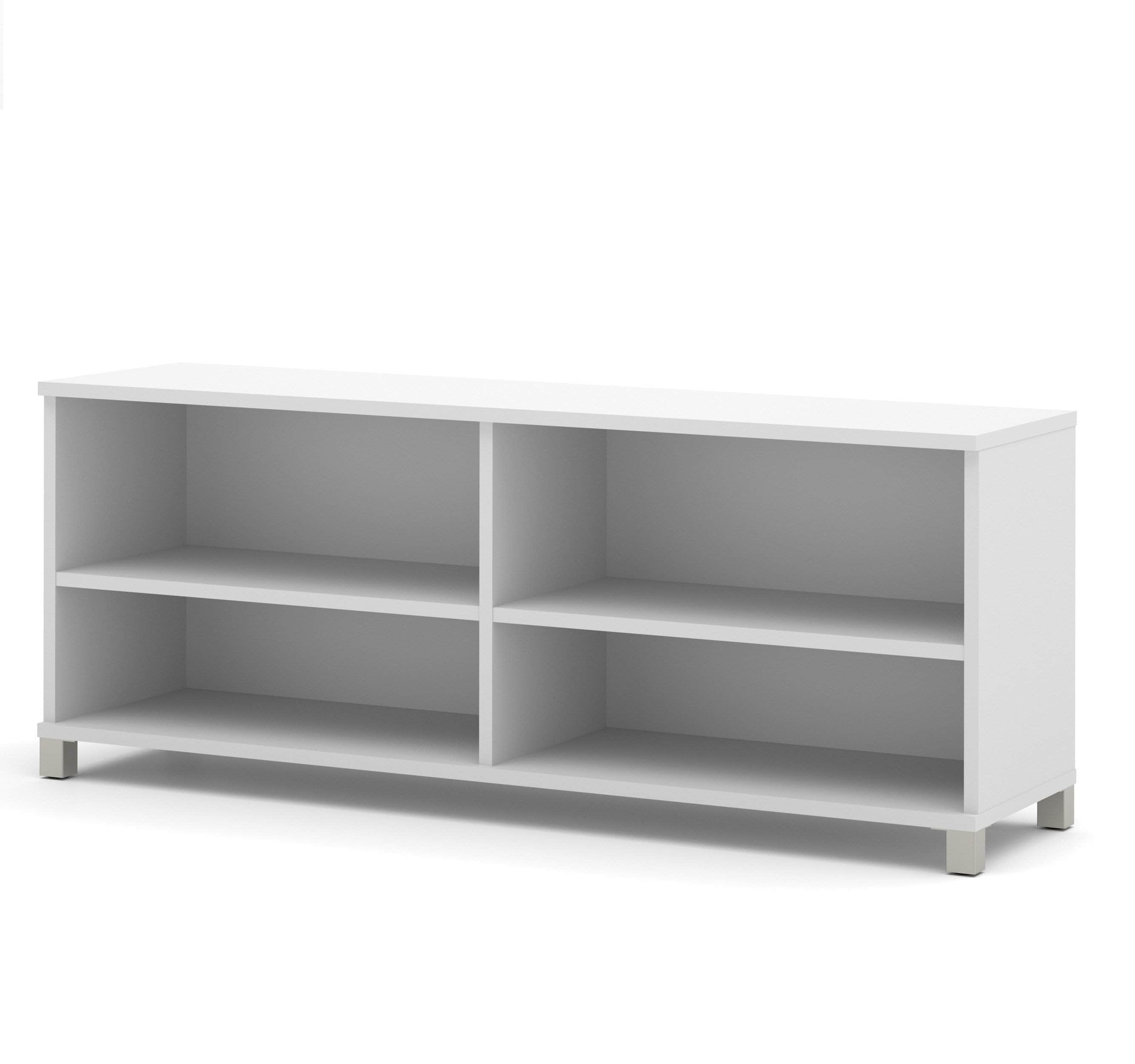 Pro Linea Credenza - Modern TV Stand & Media Console in 2 Colors (Black & White) - Perfect for Living Room, Bedroom & Home Theater Storage