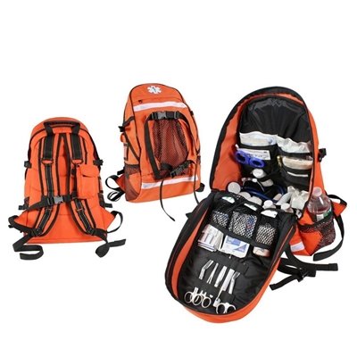 Rothco EMS Trauma First Aid Backpack - Red | Emergency Medical Supplies for EMTs, Paramedics & First Responders | Perfect for First Aid Kits, Disaster Preparedness & Outdoor Adventures