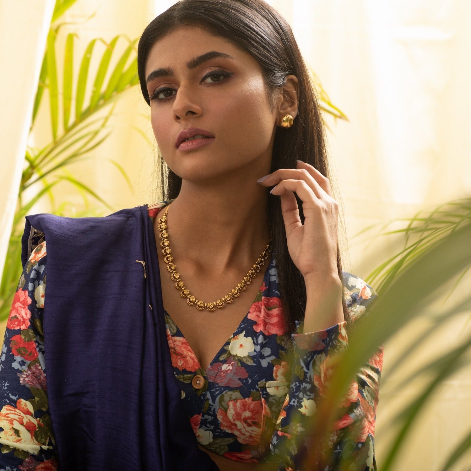Priam Gold Plated Tribal Necklace for Women - Handmade Boho Statement Jewelry - Perfect for Festivals, Parties & Layering