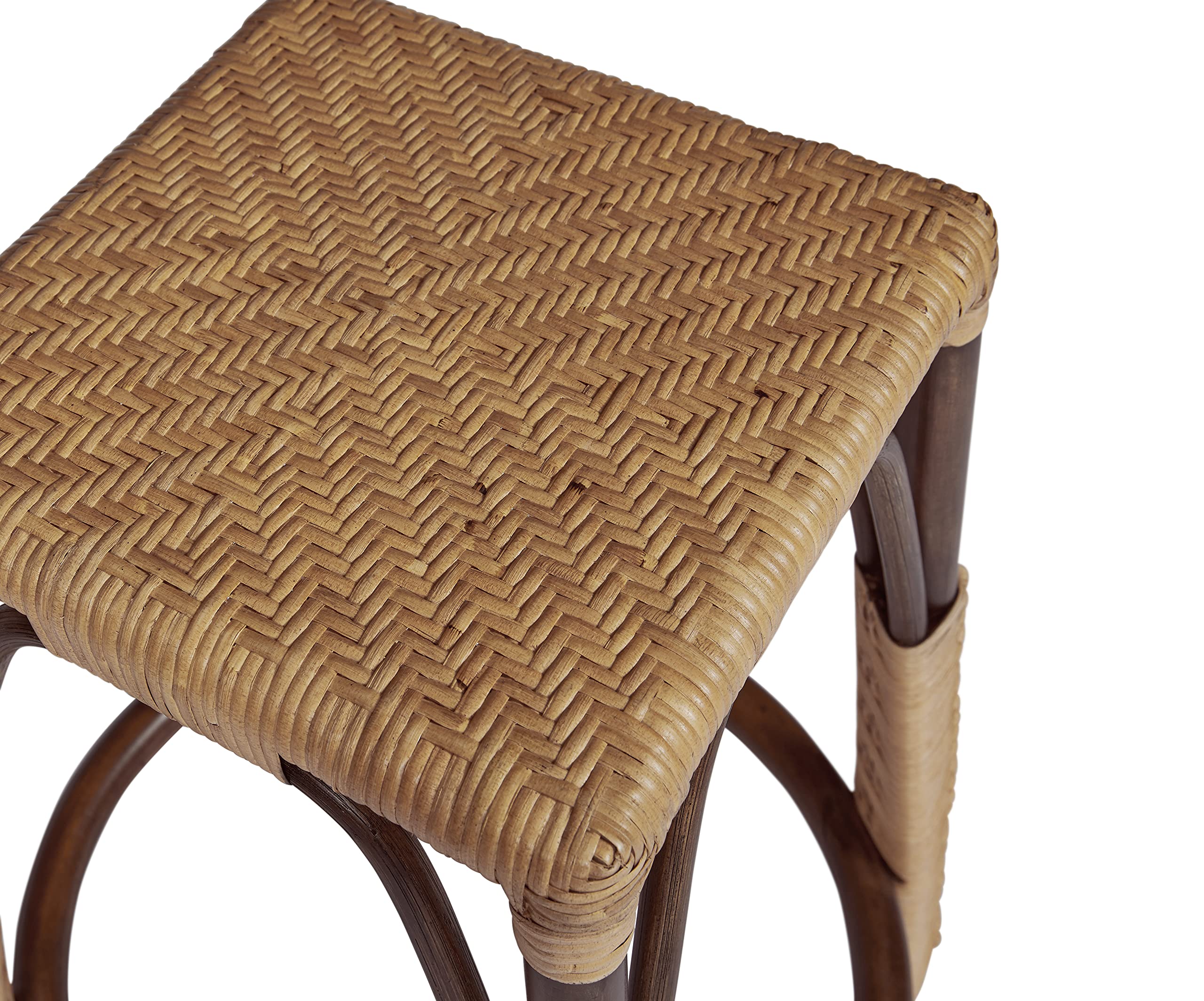 Progressive Scout Counter Stool - Natural/Chocolate Wooden Bar Stool for Kitchen Island, Breakfast Nook & Home Bar - Adjustable Height & Comfortable Seating