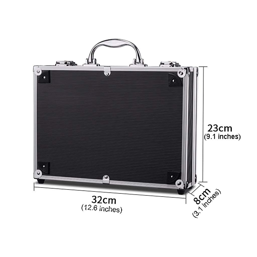 ZAANU Aluminum Alloy Tool Box - Portable Hard Side Tool Case with Combination Locks, Heavy Duty Tool Organizer for Mechanics, Electricians & DIY Projects | Ideal for Workshop, Garage & On-Site Repairs