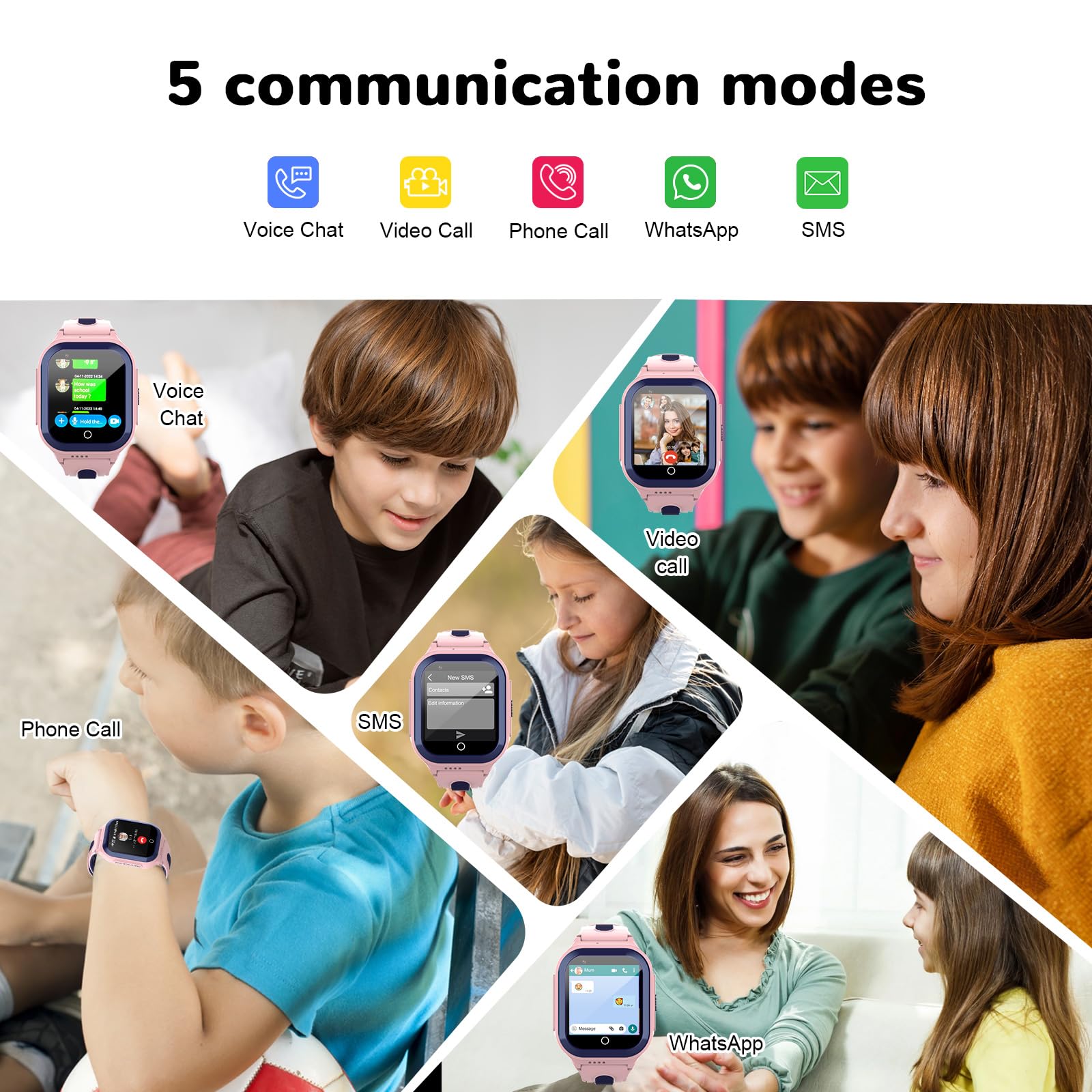 Wonlex 4G Kids Smartwatch with GPS, SIM Card & Temperature Monitor - 1.4