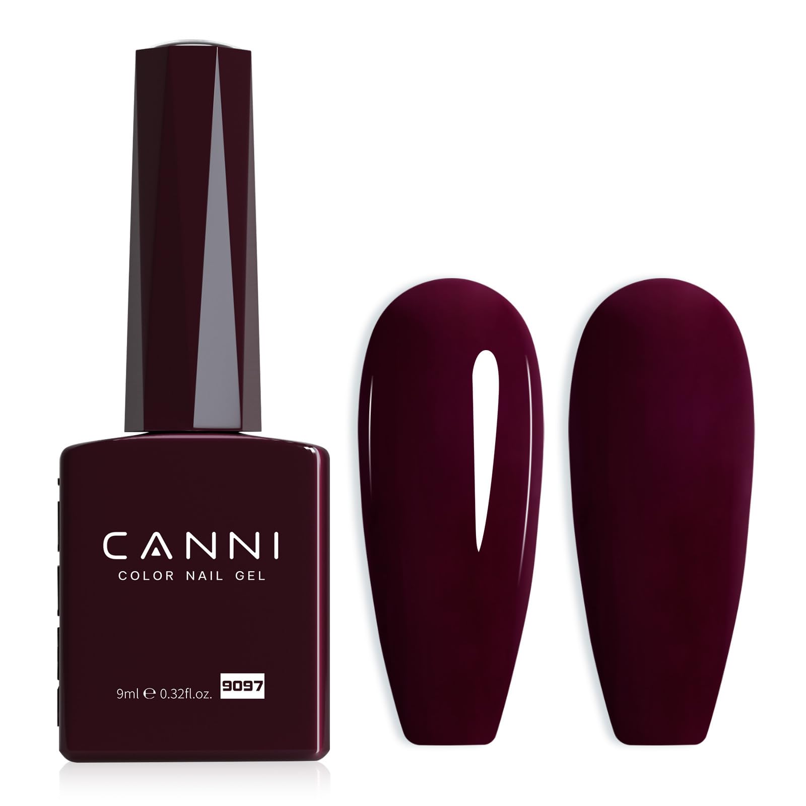 CANNI Dark Red Gel Nail Polish - 1Pcs Burgundy Soak Off UV/LED Gel Polish, High Gloss Long Lasting Nail Lacquer for French Manicure, Salon & DIY Home Nail Art (Perfect for Parties, Weddings & Special Occasions)