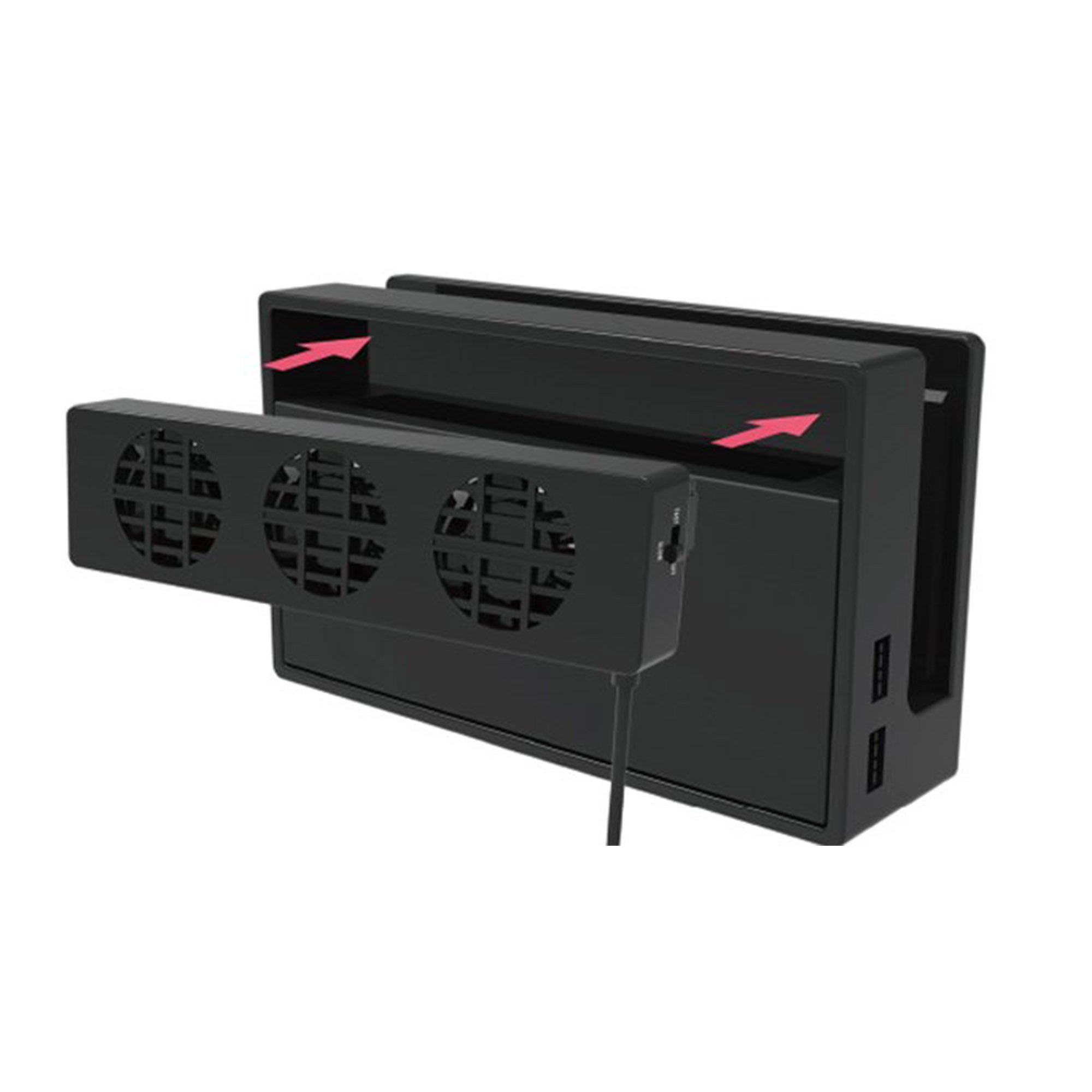 Mcbazel DOBE Nintendo Switch External Dock Cooling Stand with 3 Fans - Portable Cooling System for Switch/OLED/Lite Gaming Consoles - Perfect for Long Gaming Sessions & Travel Use