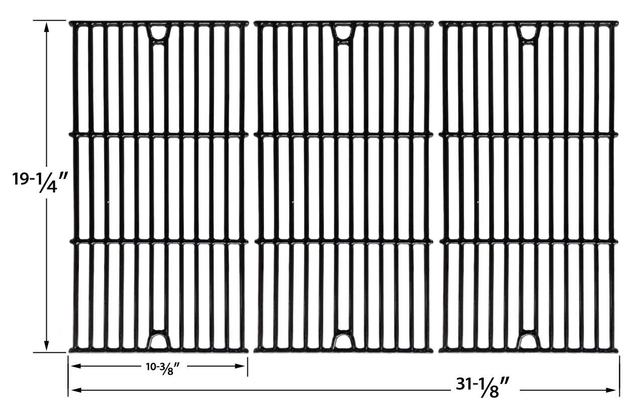 Jenn Air Gas Grill Replacement Parts Kit - 720-0337 & 720 0337 Model Compatible - Includes 4 Stainless Steel Burners, Heat Plates & Porcelain Grates - Perfect for Outdoor BBQ Grill Repair & Maintenance