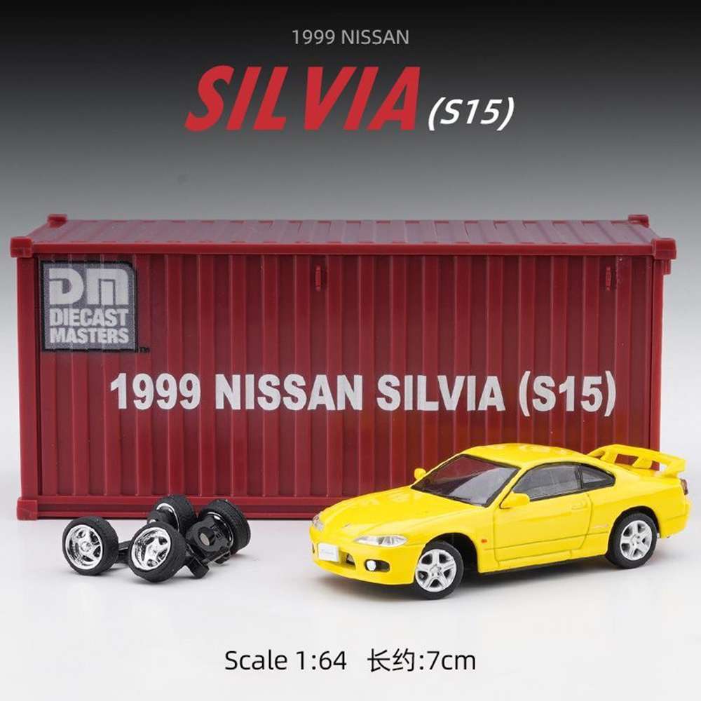 1:64 DieCast Nissan Silvia S14 S15 Model Car - Collectible Miniature Toy for Hobbyists & Car Enthusiasts | Perfect Gift for Birthday, Christmas & Display Collection | DM Container Brand