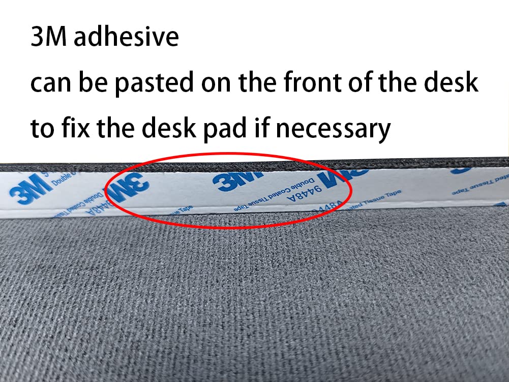 Premium Office Desk Pad with Edge Protector - Large Non-Slip Leather Blotter Mat for Laptop, Keyboard & Mouse | Waterproof Writing Surface & Gaming Mat with L-Shaped Lip | Ideal for Home Office, Workstation & PC Gaming Setup