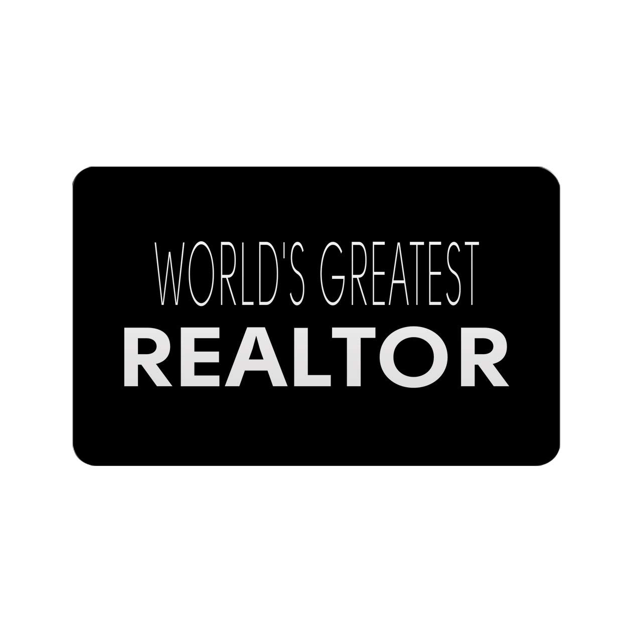 Makoroni - World's Greatest Realtor Refrigerator Magnet 2x3 Inches - Perfect for Offices, Homes & Gifts | Durable Rectangle Fridge Magnet for Real Estate Agents, Business Promotion & Decoration