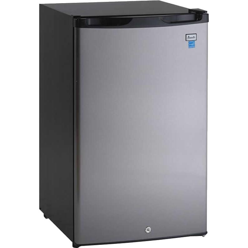 Avanti 4.4 Cu.Ft Compact Refrigerator with Freezer - Energy Efficient Mini Fridge for Dorm, Office, Bedroom or Apartment - Stainless Steel AR4456SS - Perfect for Small Spaces & Beverage Storage