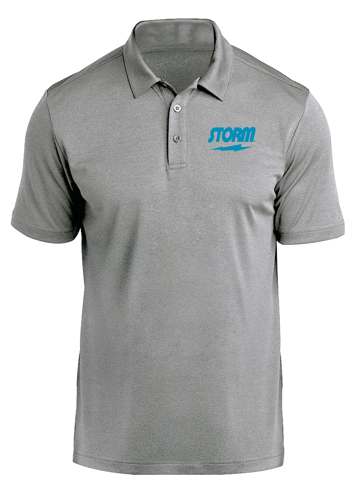 Storm Electric Blue Prime Polo Gray - Premium Men's Performance Polo Shirt for Golf, Tennis & Casual Wear - Moisture-Wicking & UV Protection