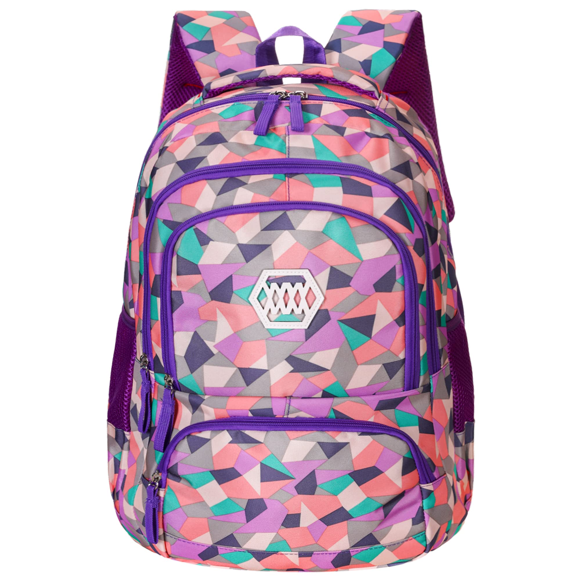 Waterproof School Backpack for Teenagers - Durable Boys & Girls Backpack for Middle & High School, Travel & Outdoor Activities (Purple)