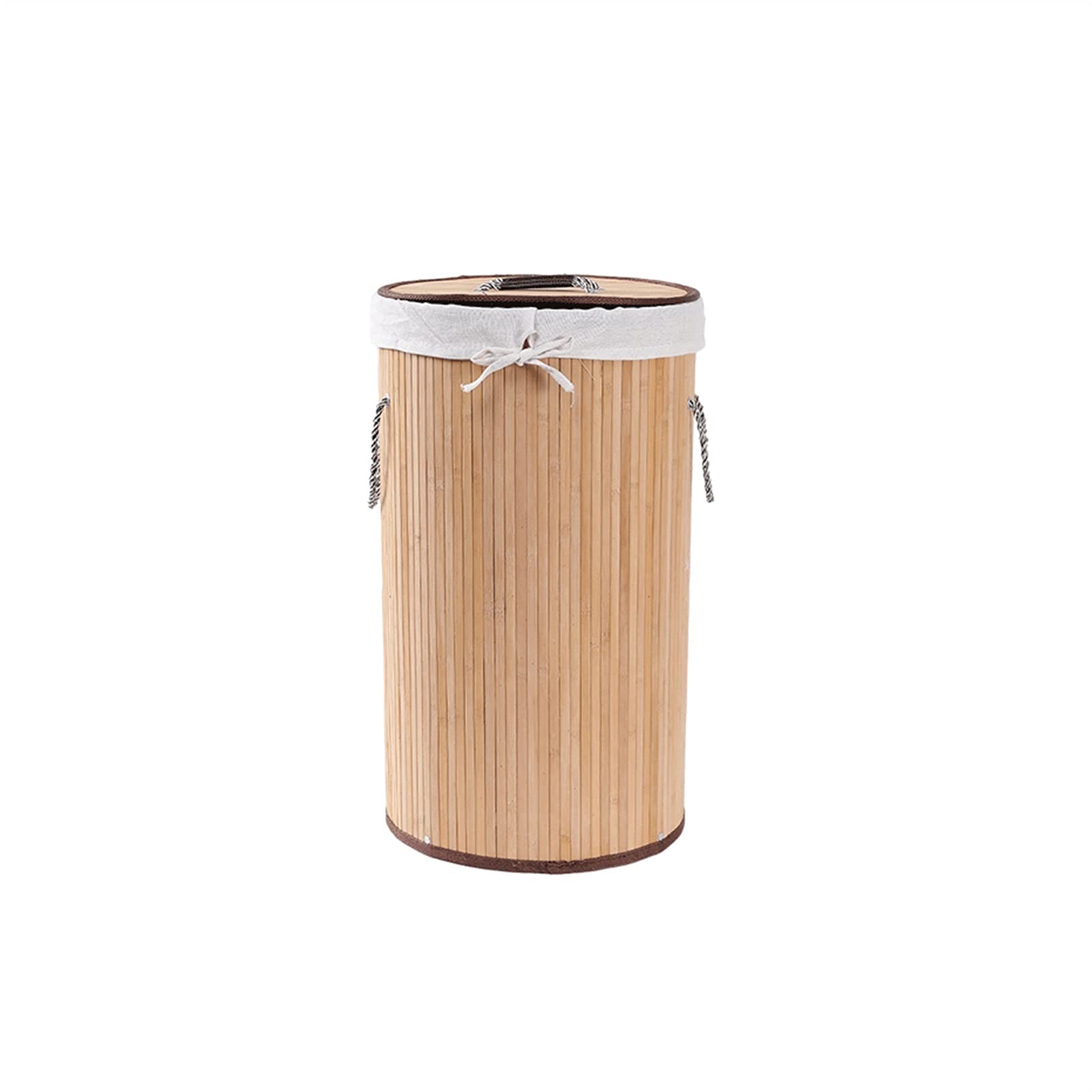 Handmade Bamboo Laundry Basket with Lid - Large Woven Storage Basket for Clothes, Portable Clothing Organizer | Perfect for Bedroom, Bathroom, Laundry Room & Dorm Organization