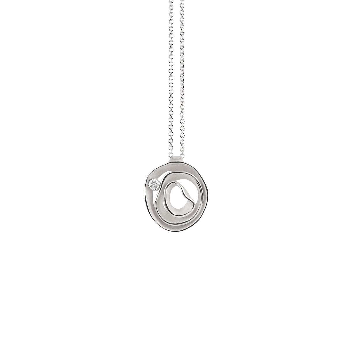 0.04ct Natural Diamond Pendant Necklace - Elegant Dune Design for Women, Perfect for Gifts, Anniversaries & Special Occasions