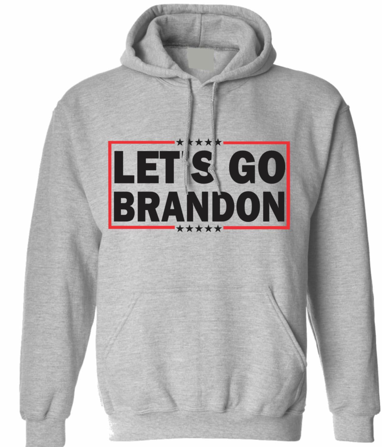 Let's Go Brandon Patriotic Hooded Sweatshirt - American Flag Graphic Pullover Hoodie for Men & Women - Perfect for Political Rallies, Conservative Events & Everyday Wear