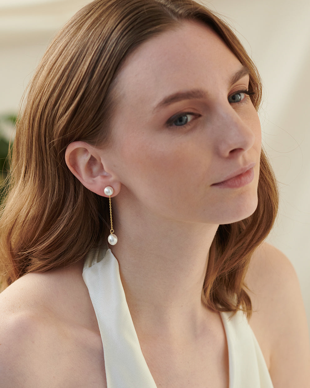 Maggie Pearl Earrings for Women - Elegant Freshwater Pearl Stud Earrings - Perfect for Weddings, Parties & Everyday Wear