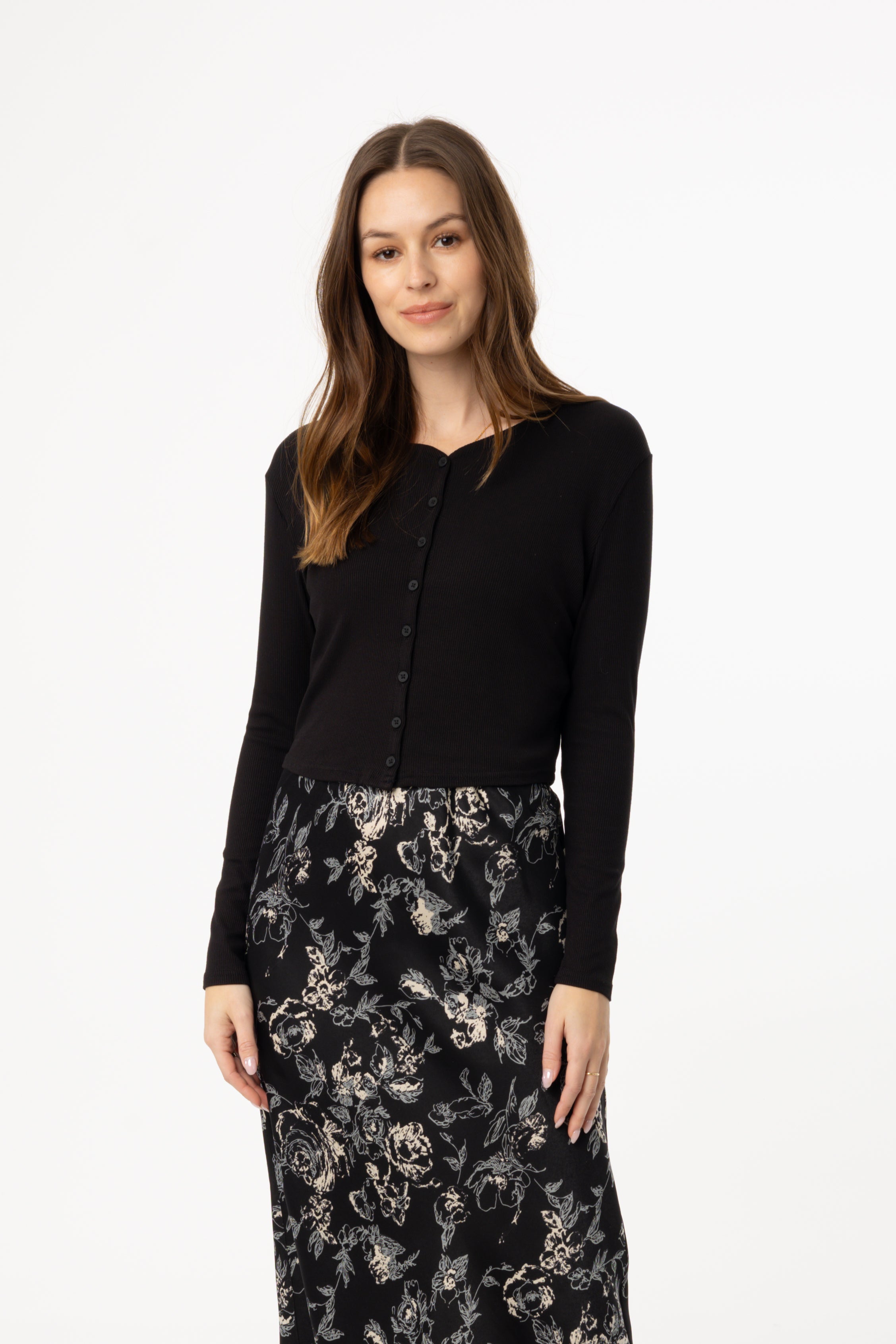 Black Ribbed Cardigan for Women - Soft Knit Long Sleeve Open Front Sweater - Perfect for Fall Layering, Office Wear & Casual Outfits