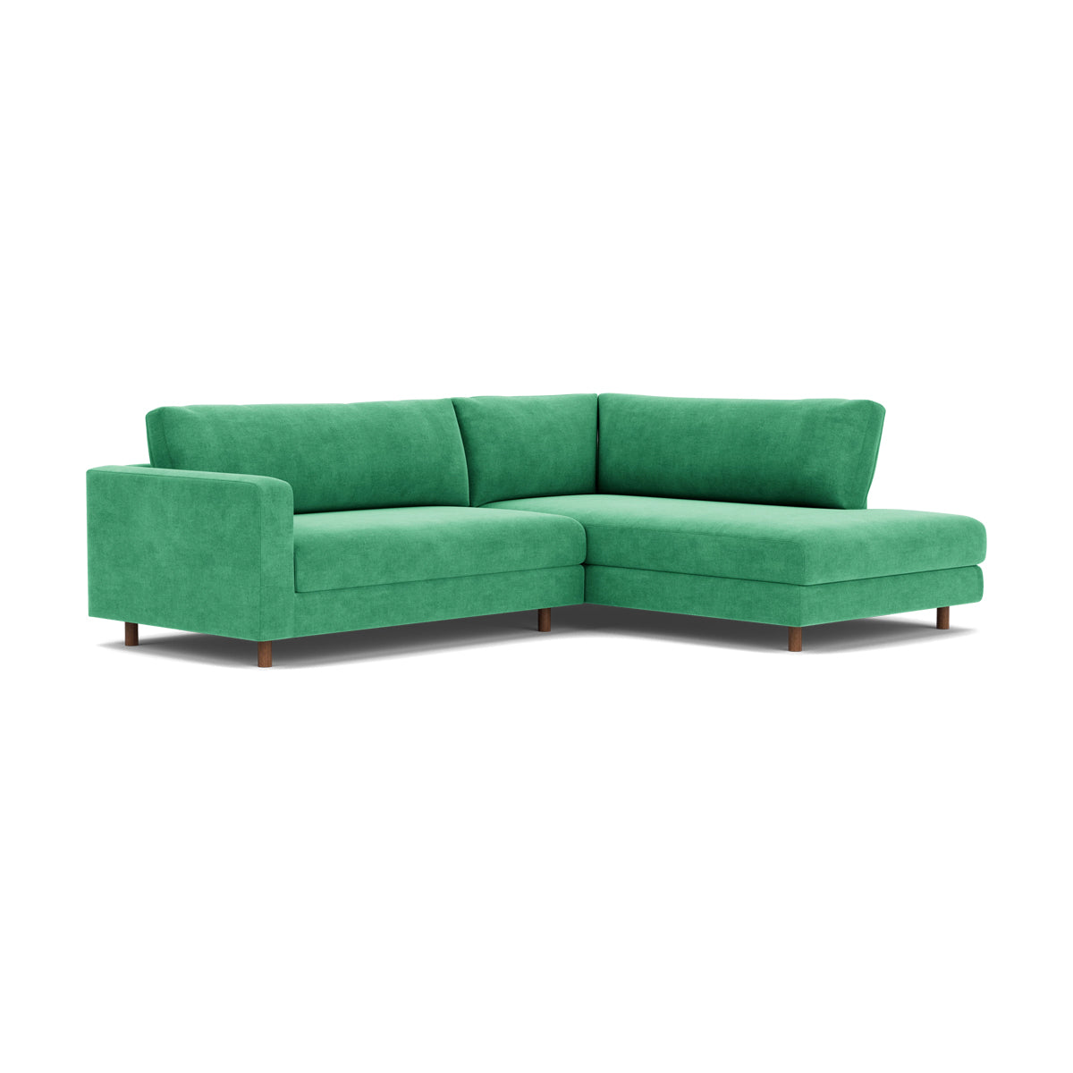 Douglas Fabric Right Corner Sofa - Modern L-Shaped Sectional Couch for Living Room, Small Spaces & Apartments | Comfortable Upholstered Furniture for Family Gatherings & Movie Nights