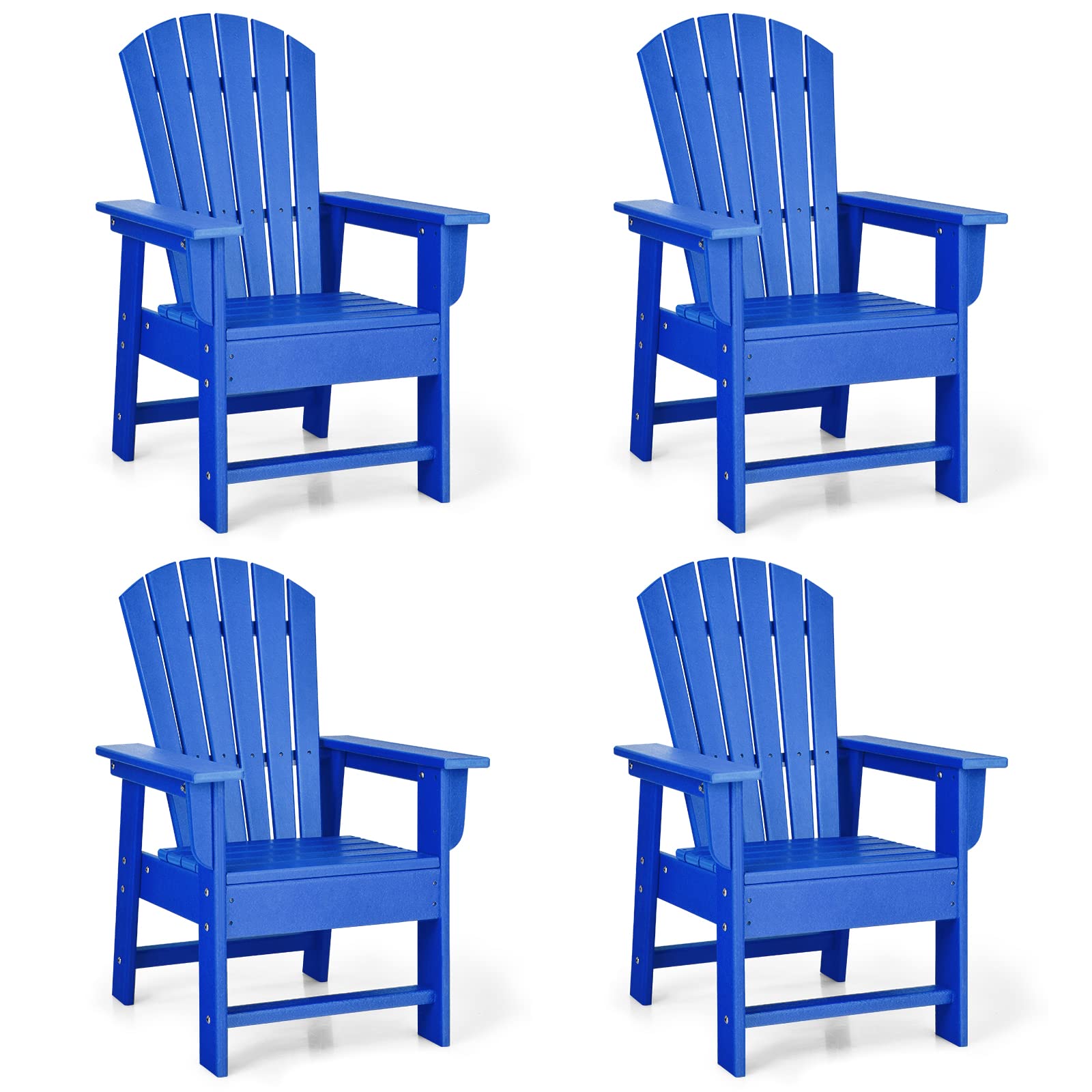 **Giantex Kids Adirondack Chair - HDPE Outdoor Patio Chair with Ergonomic Backrest for Deck, Porch, Backyard & Poolside - Weather-Resistant Toddler Lawn Chair for Indoor & Outdoor Use (Blue, 1-Pack) - Perfect for Relaxing, Lounging & Outdoor Play**
