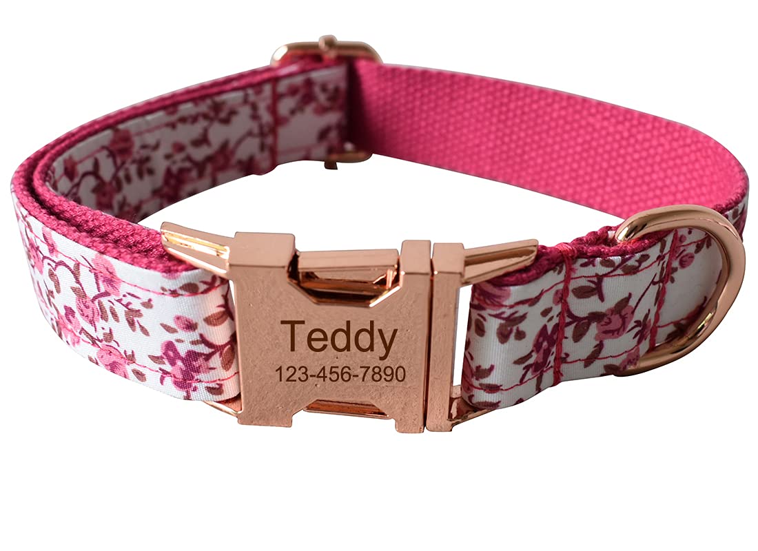 Custom Engraved Dog Collar with Name & Phone - S Pink for Small Pets - Perfect for Walks & ID Safety