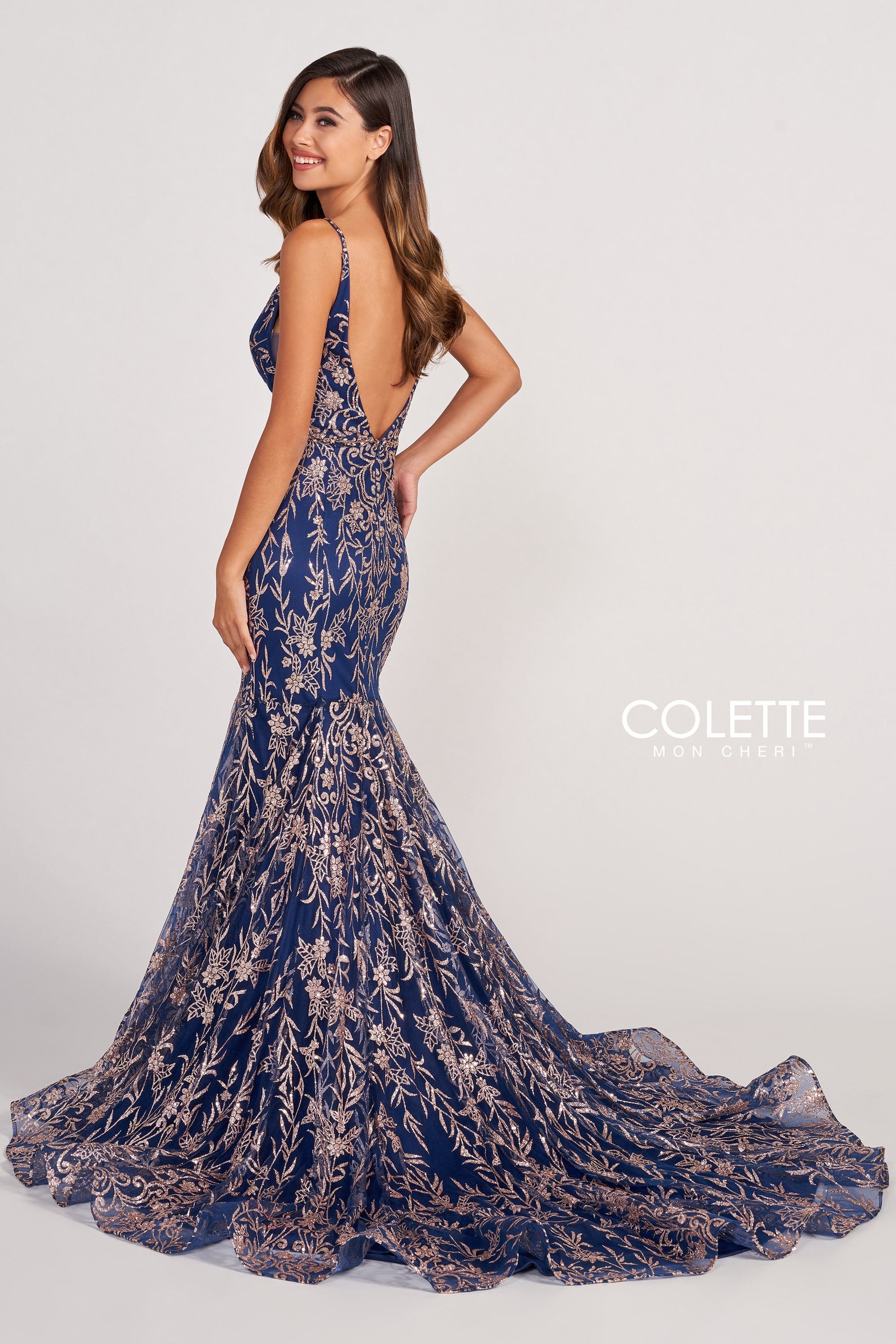 Colette Mon Cheri Prom Dresses 2021 | Mermaid Style V-Neck Tulle Sleeveless Evening Gown | Perfect for Homecoming, Formal Dances & Special Occasions