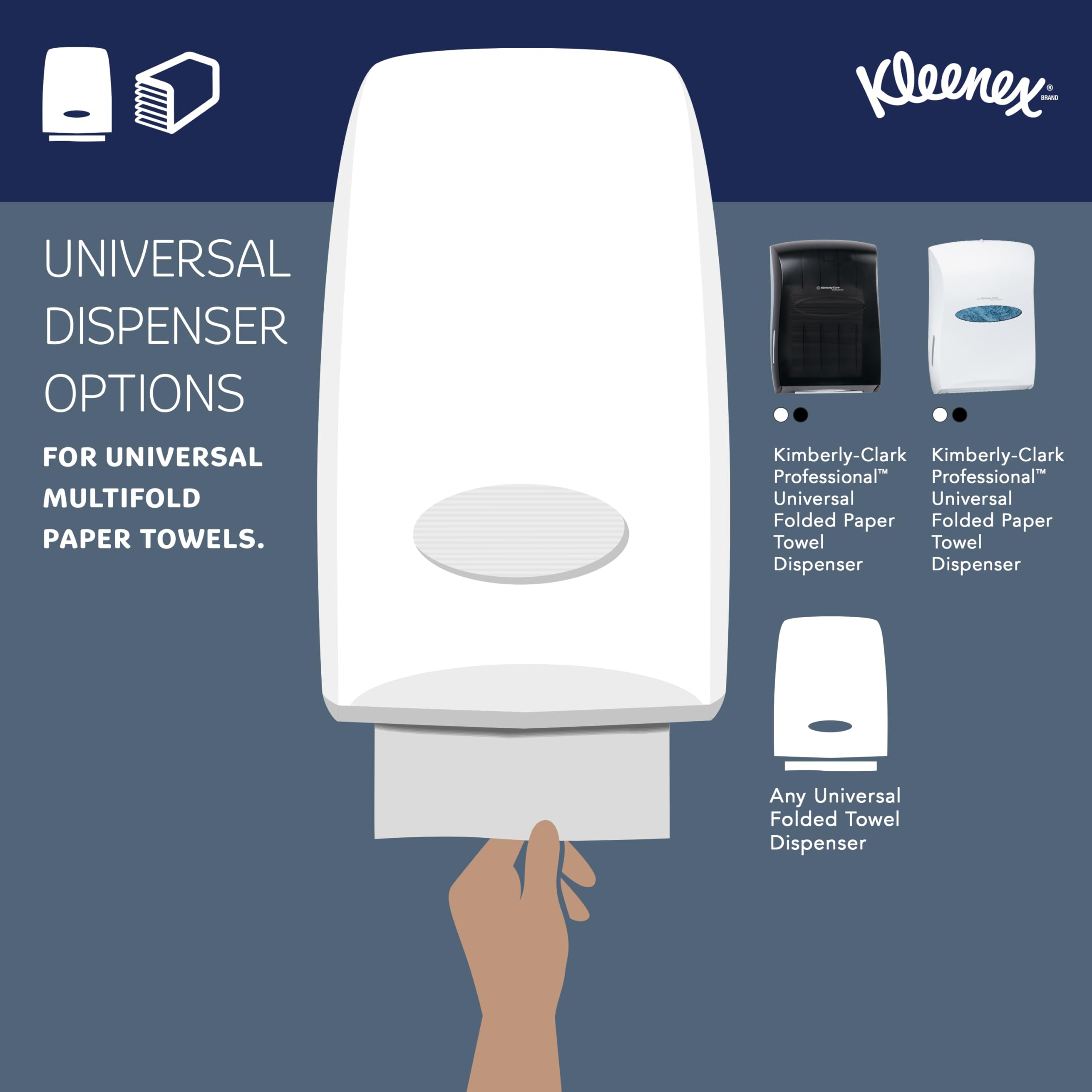 Kleenex® Multifold Paper Towels (01890) - 1-Ply White Paper Towels, 9.2