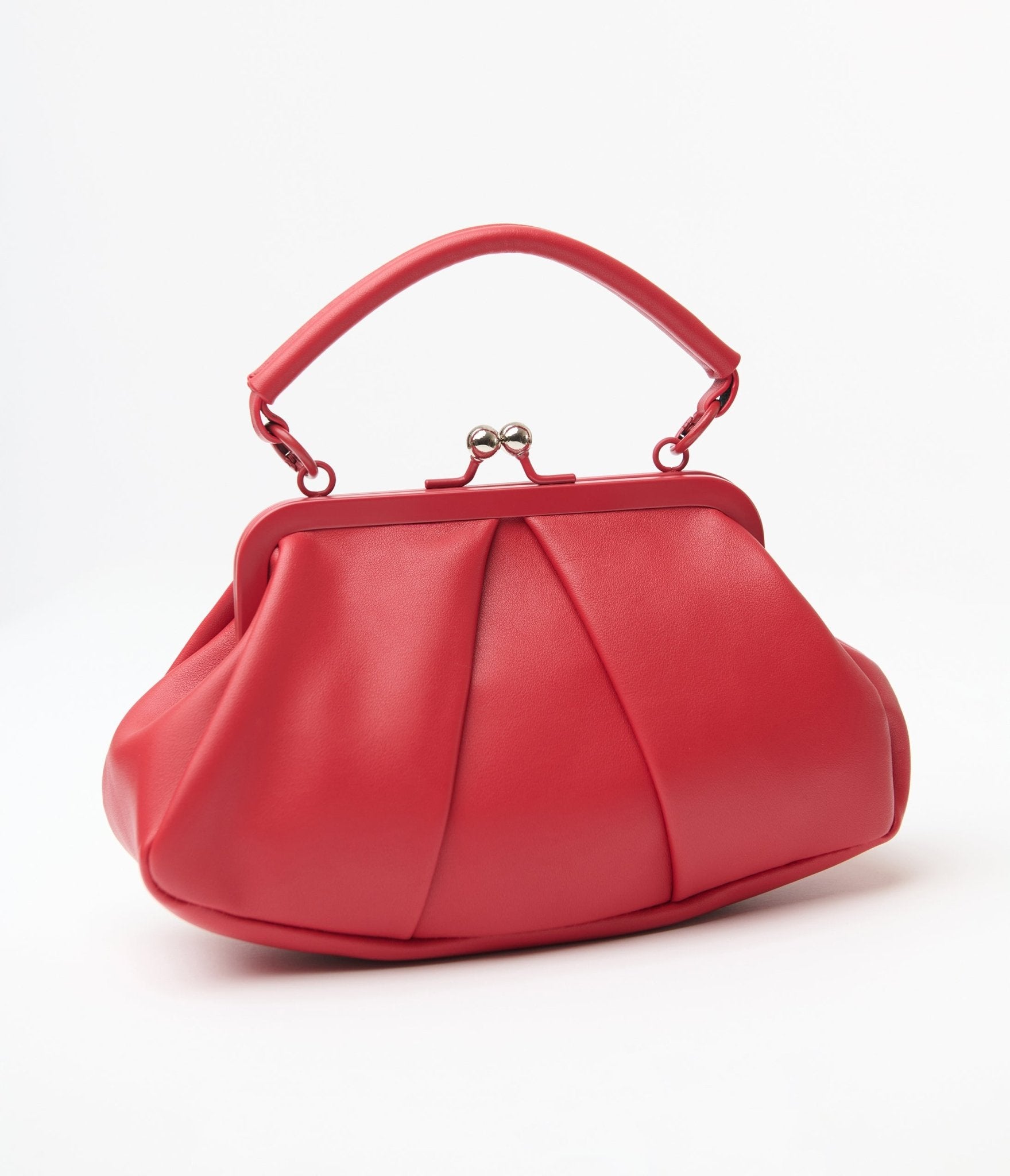 Royal Monk Red Leatherette Shirley Handbag - Stylish Vegan Leather Crossbody Purse for Women, Perfect for Work, Travel & Evening Events